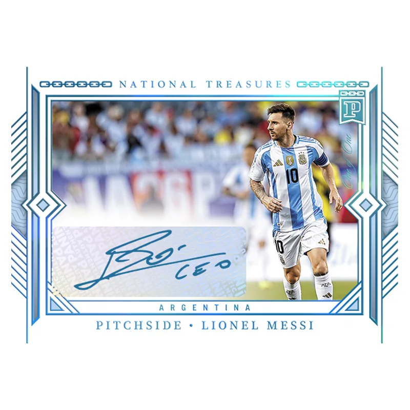 Panini 2024 trésors nationaux Messi Haaland Lautaro Palmer Griezmann Owen bricolage Football Star cartes à collectionner cadeau Collection