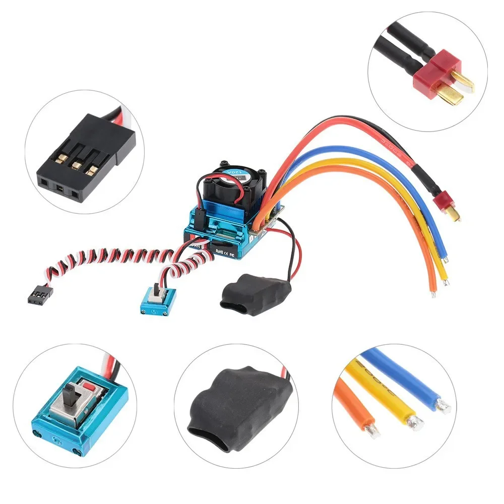 RC Car 120A ESC Brushless Sensored Sensorless Speed Controller per Monster Truck Short Course fuoristrada 4WD Racing 1/8