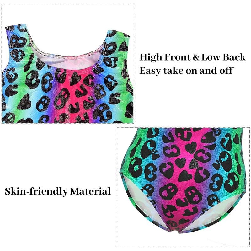 الفتيات 4 قطعة قميص قصير بلا أكمام الباليه الرقص ثياب لفتاة الجمباز الرقص تراجع وتتسابق مع مطابقة السراويل العصابات الشعر #3