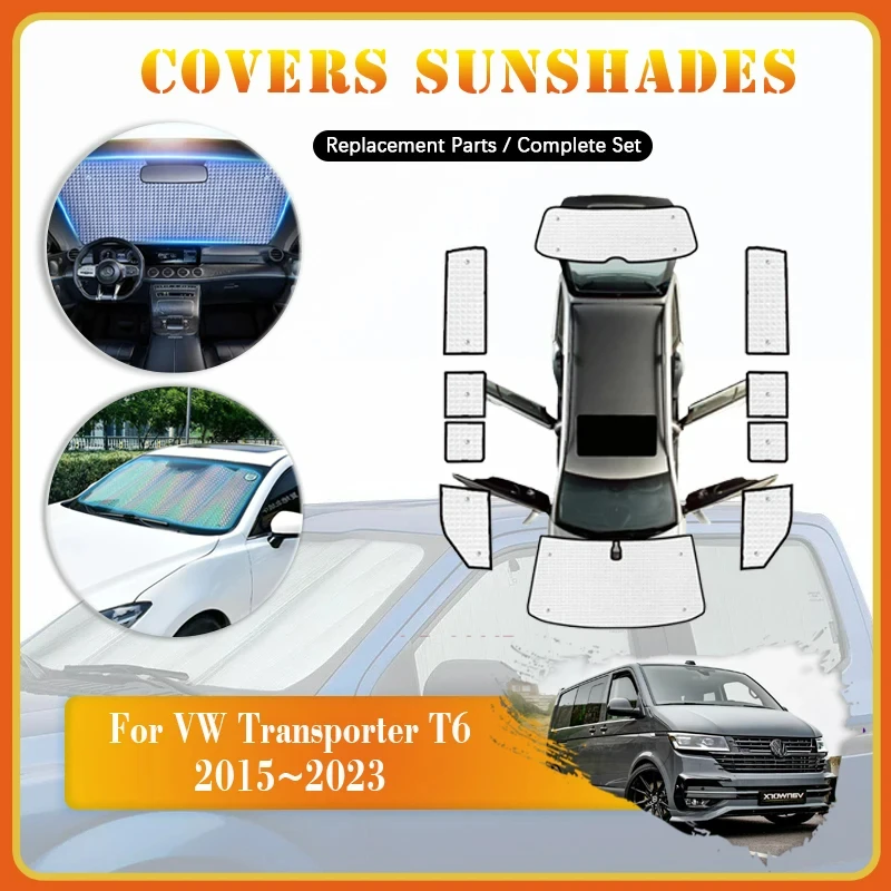 

For Volkswagen Transporter T6 LWB 2015~2023 Car Sunshade Covers Caravelle Multivan Sunscreen Window Coverage Pad Car Accessories