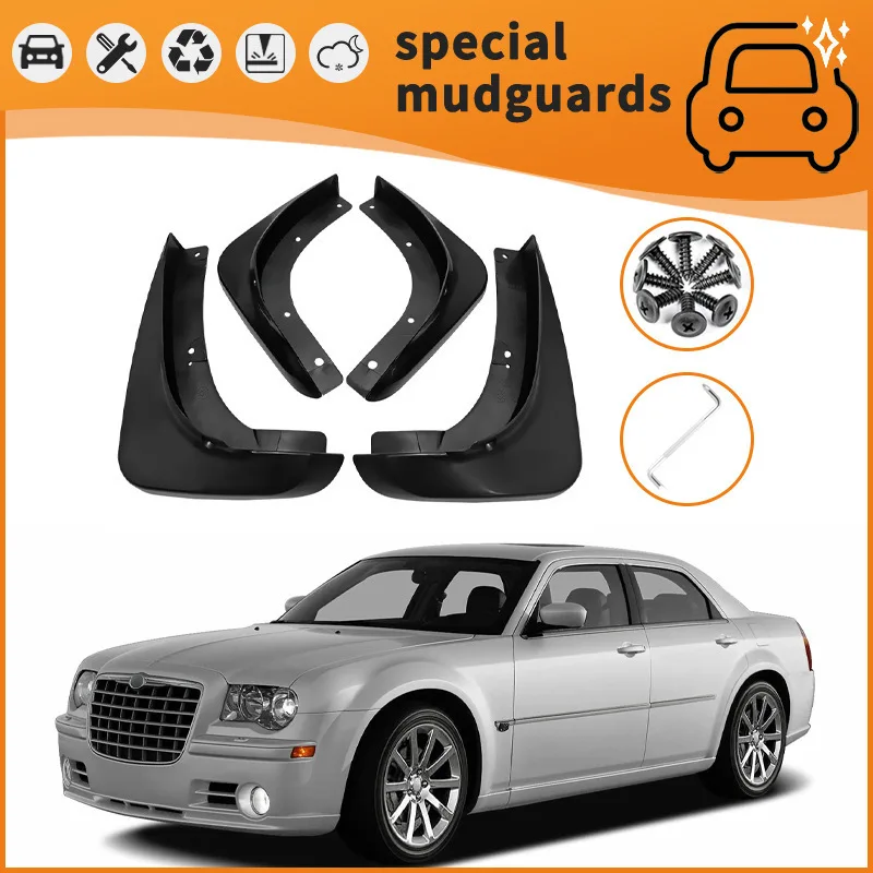 

For the 06-21 models Chrysler 300C Mudguards Fender Mudflaps Front Rear Flares Splash Guards Cover Car Accessorie