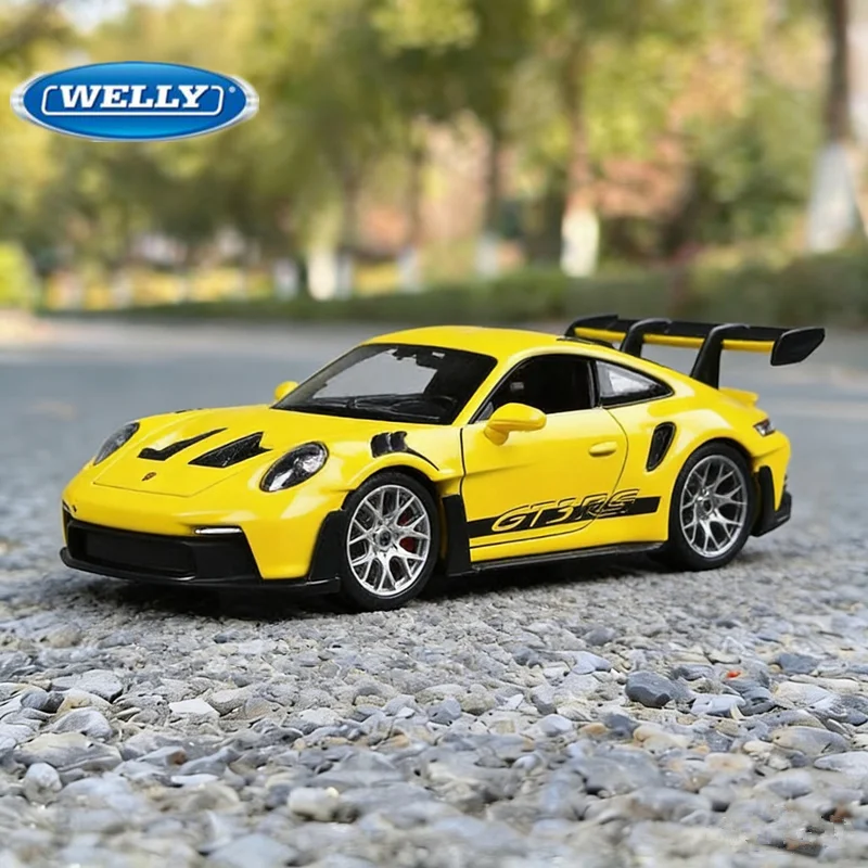 

Модель автомобиля Welly 1:36 Porsche 911 GT3 RS из сплава, литая под давлением, металлическая гоночная машина, имитационная модель, детская игрушка, подарок
