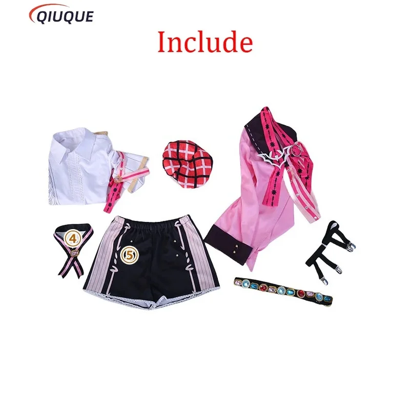 게임 Nu Carnival Aster 코스프레 의상 가발 할로윈 카니발 파티 정장 여성 유니폼 Comic Con 역할 놀이 의상