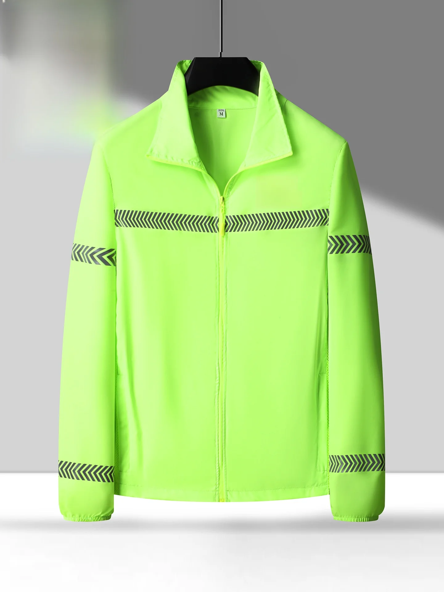 メンズアウトドアフィッシング反射ストリップ軽量夏用日焼け止め服通気性肌に優しいポリエステル生地