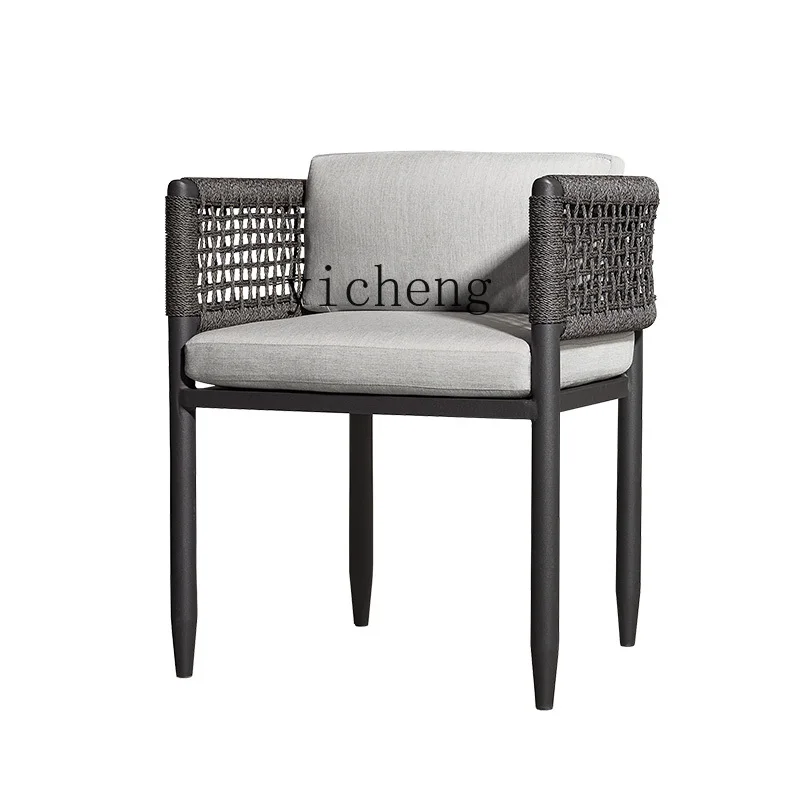 

YY Outdoor Desk-Chair Balcony Courtyard Rattan Rattan Chair Hotel Anti-Three-Piece Tables and Chairs