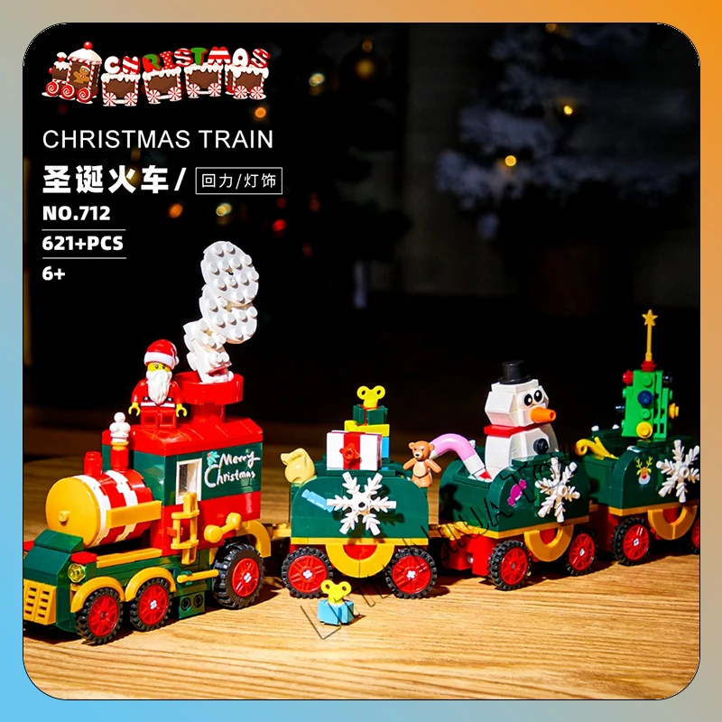 

The 712 Santa Claus Train building block toy is selling well as a Christmas gift