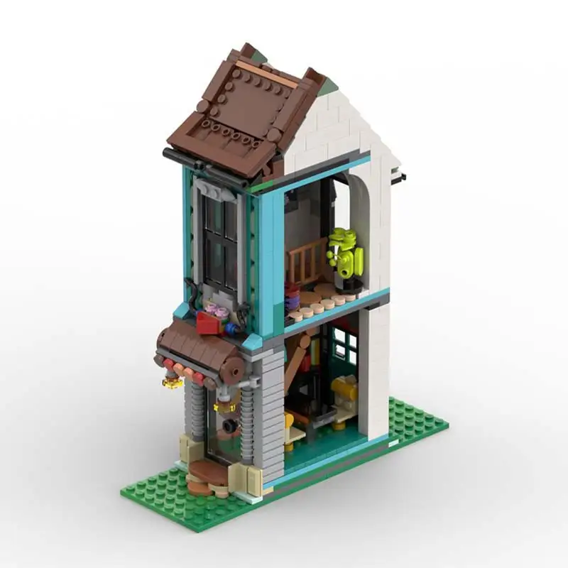 DIY Classic City Architecture Tiny Townhouse MOC Building Blocks Residential Areas Model Creative Puzzle Children's Toys Bricks