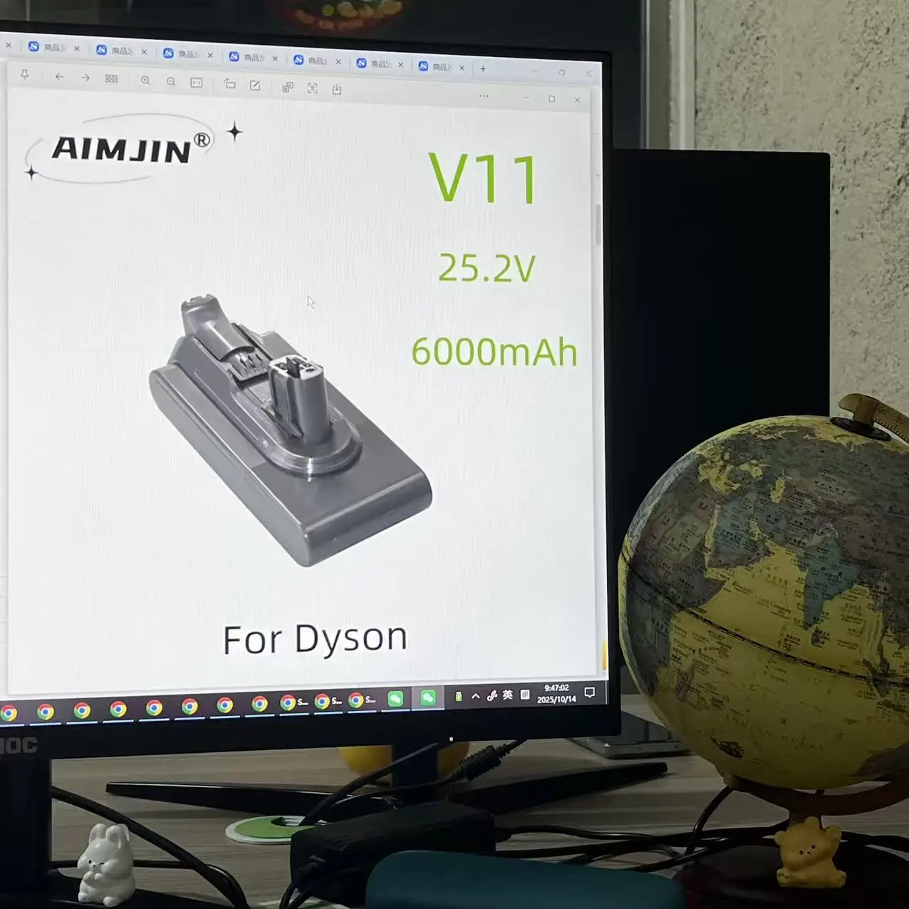 

New original lithium battery 25.2V for Dyson SV15 V11 Absolute Fluffy Cyclone Animal Pro Total Handheld Vacuum Cleaner Spare