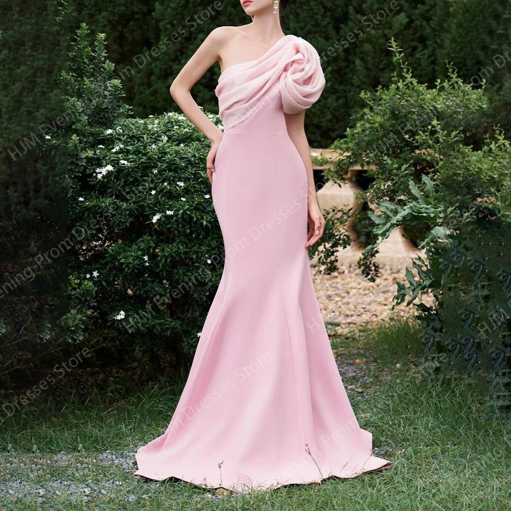 

Elegant Long Pink Beads Evening Dresses for Women Floor-Length Mermaid Prom Party Wedding Special Events Gala Dress 2024