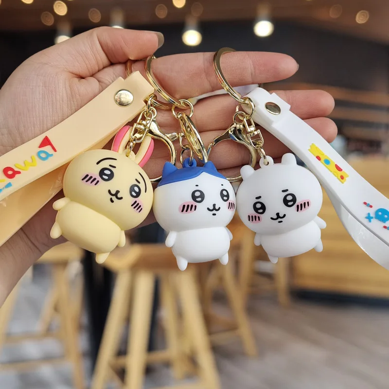 Kawaii Chiikawa Anime Peripherals Hachiware Usagi Cartoon Doll Keychain Girl Bag Pendant Give Gifts To Girlfriend