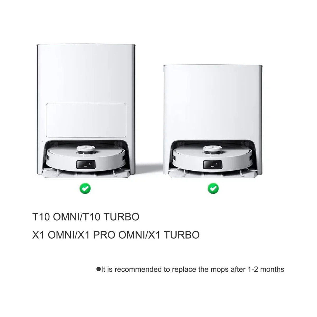 10ชิ้นแผ่นถูพื้นซักได้นำกลับมาใช้ใหม่ได้ T10 Ecovacs deebot omni/ T10เทอร์โบ/X1รอบทิศทาง/X1 turbor