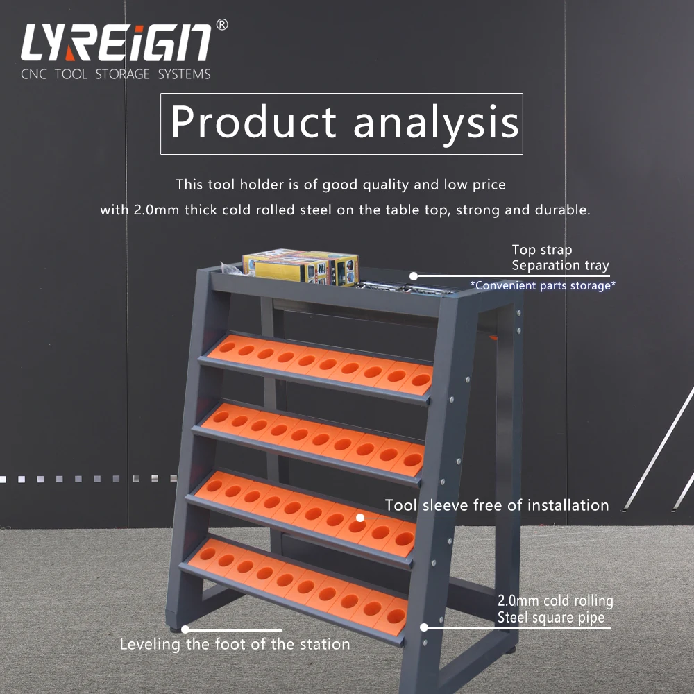 LYREIGN CNC Tools Holder cart bt40 Tool Holder Full Model CNC Tool Holder Large Capacity Storage