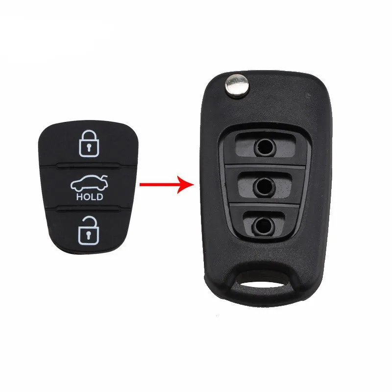 

Car Silicone Key 3 Button Case for Hyundai I20 I30 IX35 I35 Solaris RIO Elantra for Kia K5 Verna Picanto Sportage Flip Car Lock