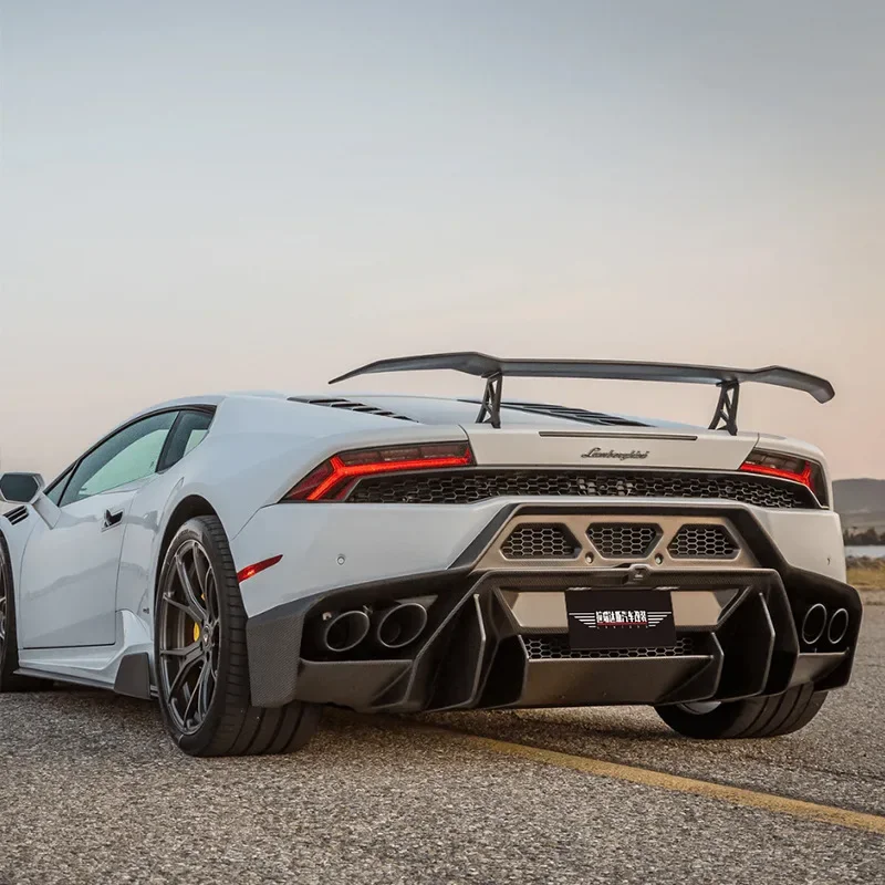 For 2014-2018 Lamborghini Huracan LP610 LP580 Rear Dry Carbon Fiber