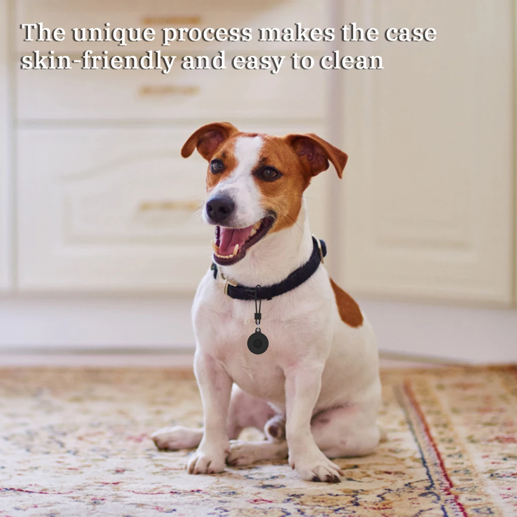 Tracker Case Silicone Cover Protector Anti-lost Portable Keychain Replacement for iOS AirTag  Orange