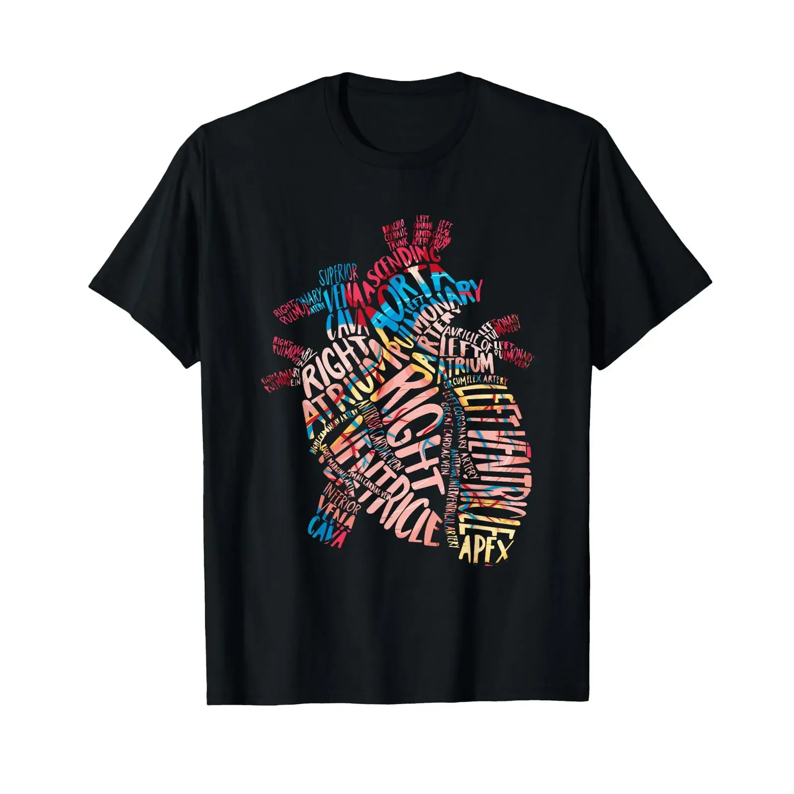 Anatomical Human Heart Cardiology Medical Cardiac Nurse T Shirt vintage Washed Casual Slightly fashion Breathable Soft graphic