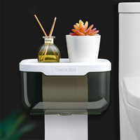 Punch Free Toilet Paper Holder Box Bathroom Waterproof Storage Rack Paper Kitchen Roll Paper  Storage Box Wall Hanging Holder