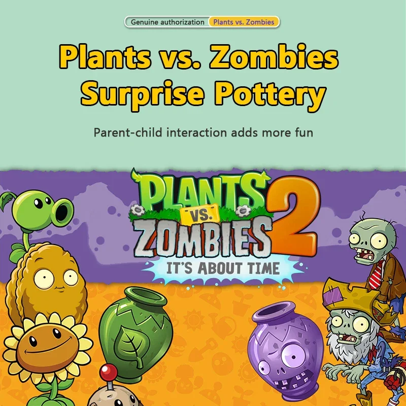 Echte 12-Stil-Pflanzen VS Zombies 2 Überraschungsbox-Glas-Set Spielzeug Peashooter Sonnenblume Pharao Zombie-Spiel Figur Puppe Kinder Geschenke – Detail 1