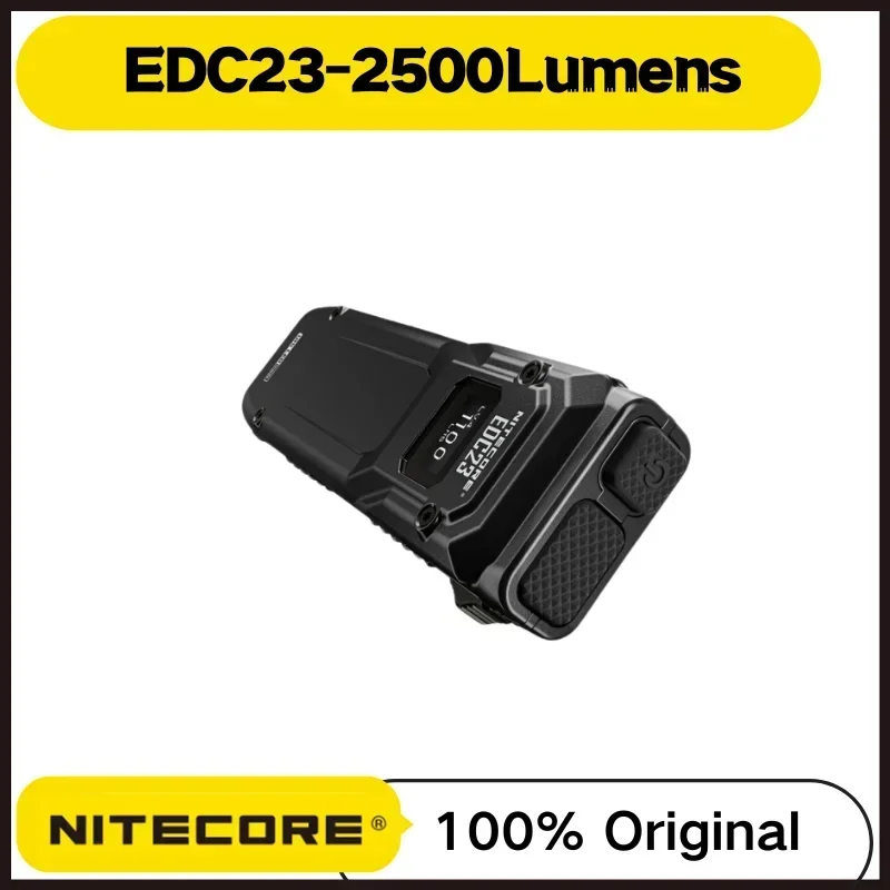 NITECORE EDC23 Ultra İnce EDC El Feneri 2500 Lümen USB-C Şarj Edilebilir Cep Küçük Taktik Torba Işığı Dahili Li-ion Pil