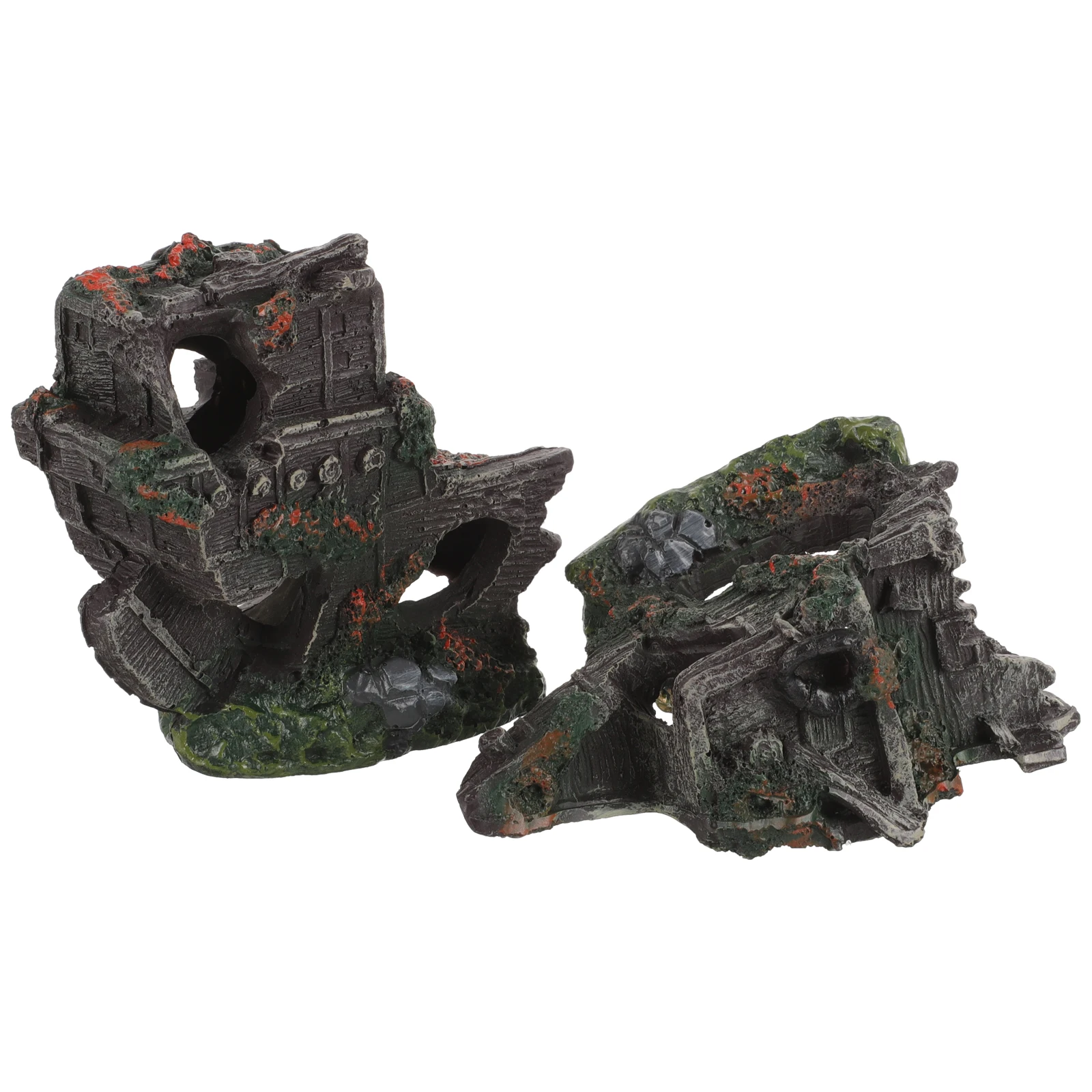 

Miniature Resin Ship Wreck Decoration for Aquarium Fish Tank Fresh Or Salt Water Safe Underwater Ship Decor Craft