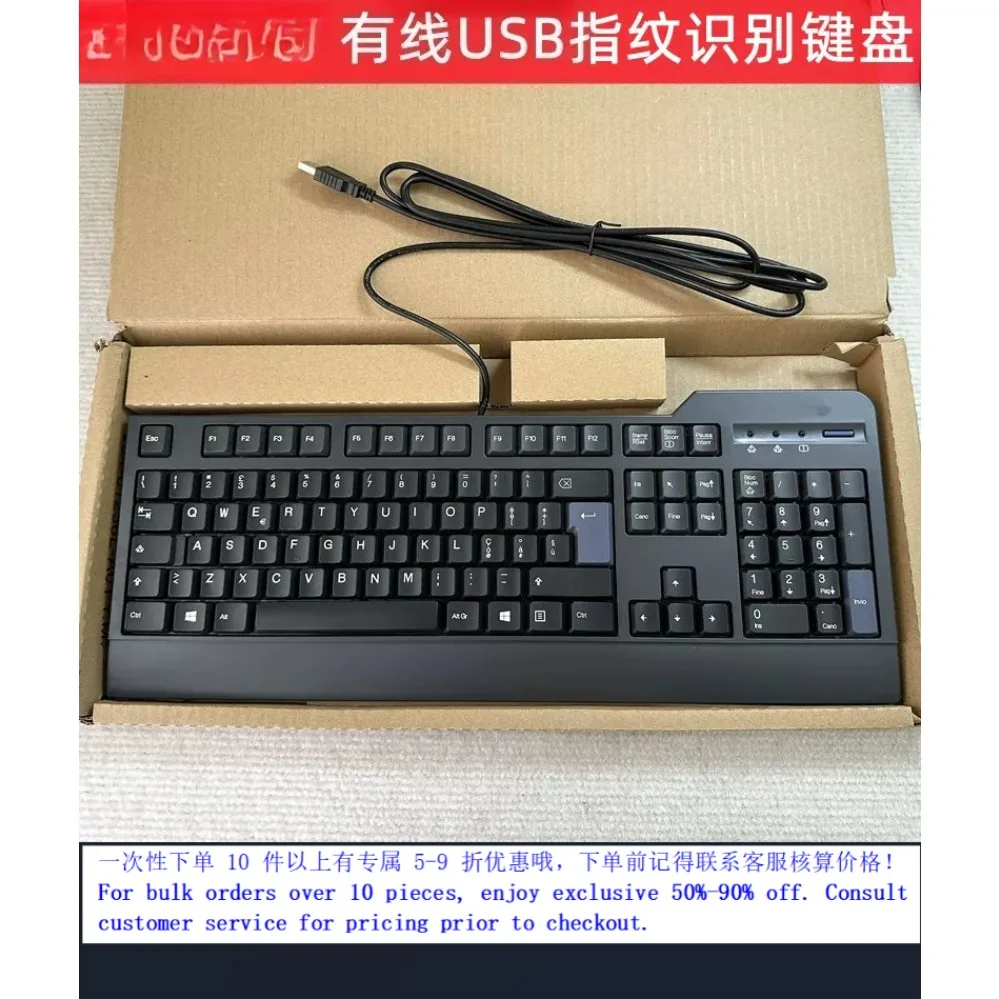 For Lenovo KUF1256 Italian USB Wired Keyboard With Fingerprint Function（002）