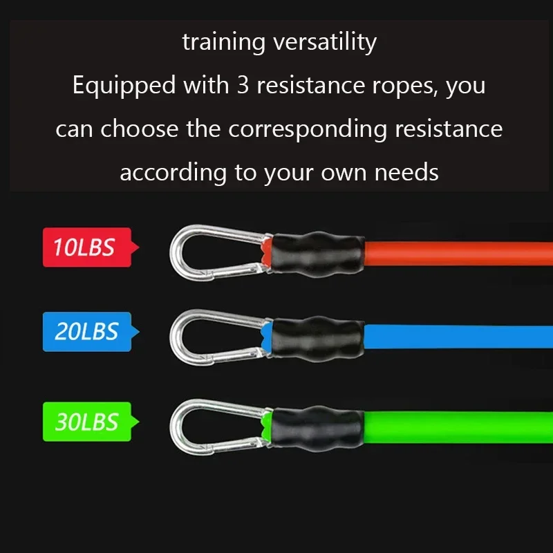 Resistance Bands Set Exercise Gym Home Pull Rope Elastic Strength Training Bands with Door Anchor Carry Bag Legs Ankle Straps