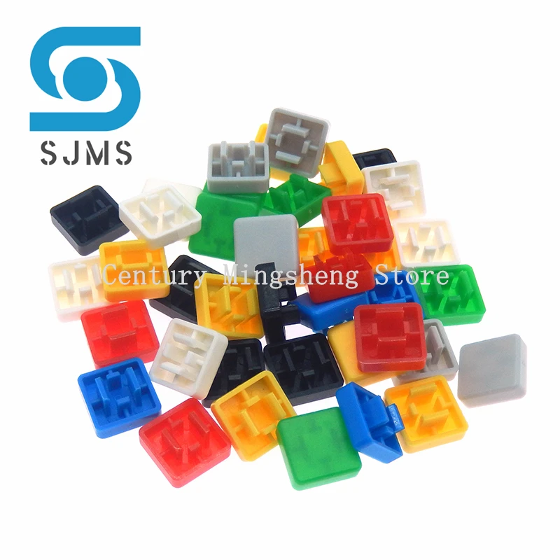 100PCS A14 10x10x5.6mm Long feet Button Cap Hat Key Caps Adaptable For 12*12*7.3mm Square Head Touch Switch