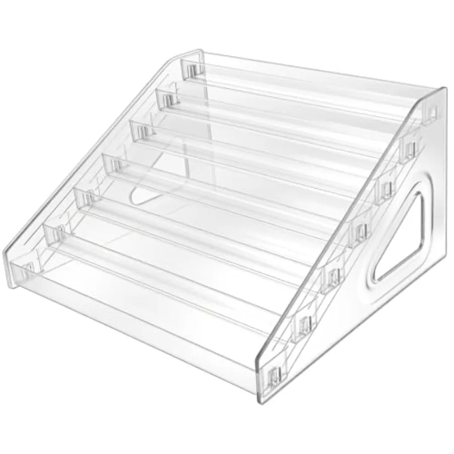 

7Layer Clear Nail Polish Organizer Display Rack 12.2 x 11.6 x 7.2 Inch Multifunctional Plastic Cosmetic Storage Solution for Ef