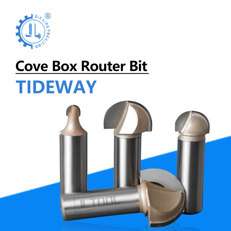 Cove Box Router Bit Solid Carbide Tideway 1/4 1/2 rifilatrice macchina per incidere macchine utensili