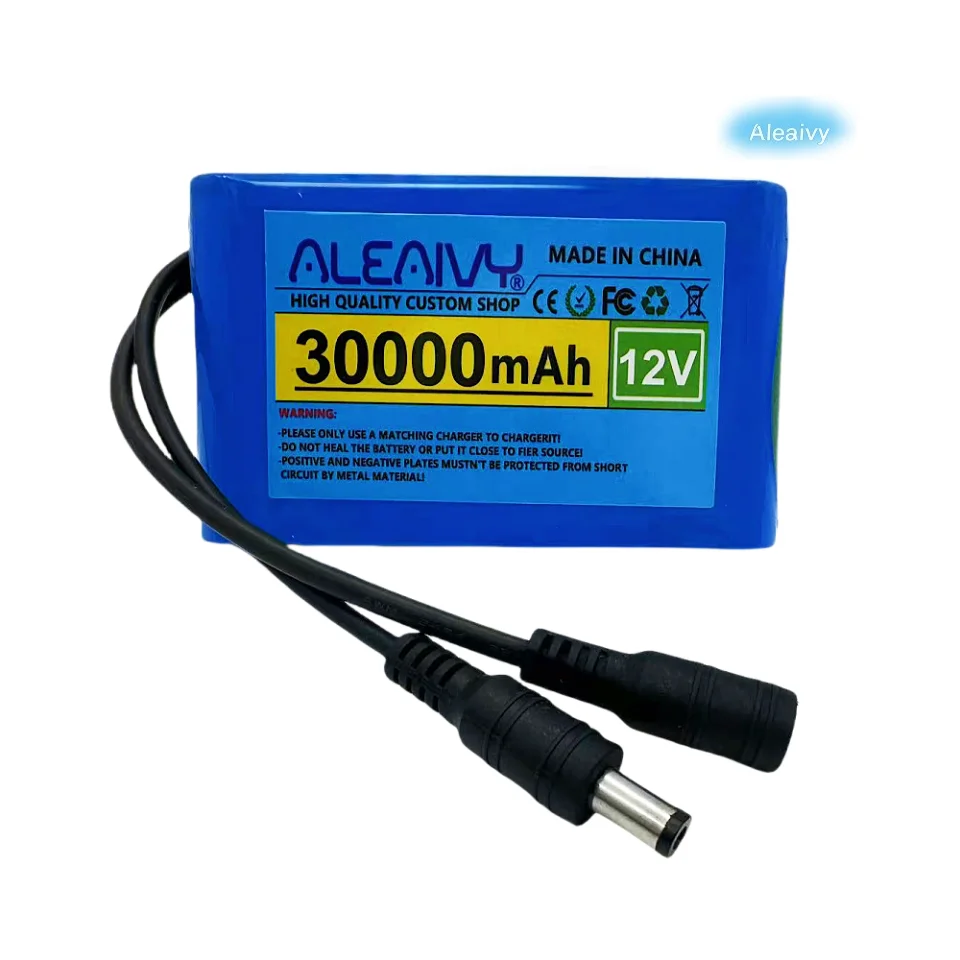 

12V 50Ah 50000mAh Lithium Battery Pack – 3S2P 18650 Li-ion Rechargeable DC 12.6V Super Power Bank + Fast Charger Included