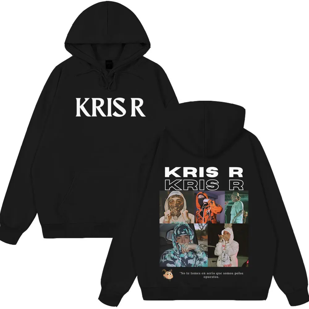 

Худи с принтом Rapper Kris R Album Tour 2026, модная одежда для мужчин и женщин, свободный повседневный пуловер в стиле хип-хоп, свитшот с длинными рукавами