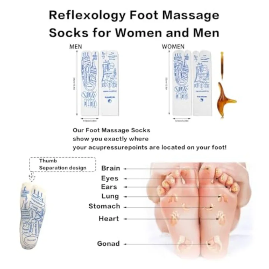 Drewniany zestaw narzędzi do masażu stóp z rękawiczkami i skarpetkami do refleksologii dla codziennej pielęgnacji stóp Poprawia krążenie krwi Łagodzi F