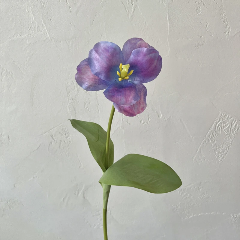 Dia 12cm künstliche Browni Tulpe Seide Blume Haupt dekoration Wohnzimmer Esstisch Dekoration Hochzeits saal Blumen arrangement