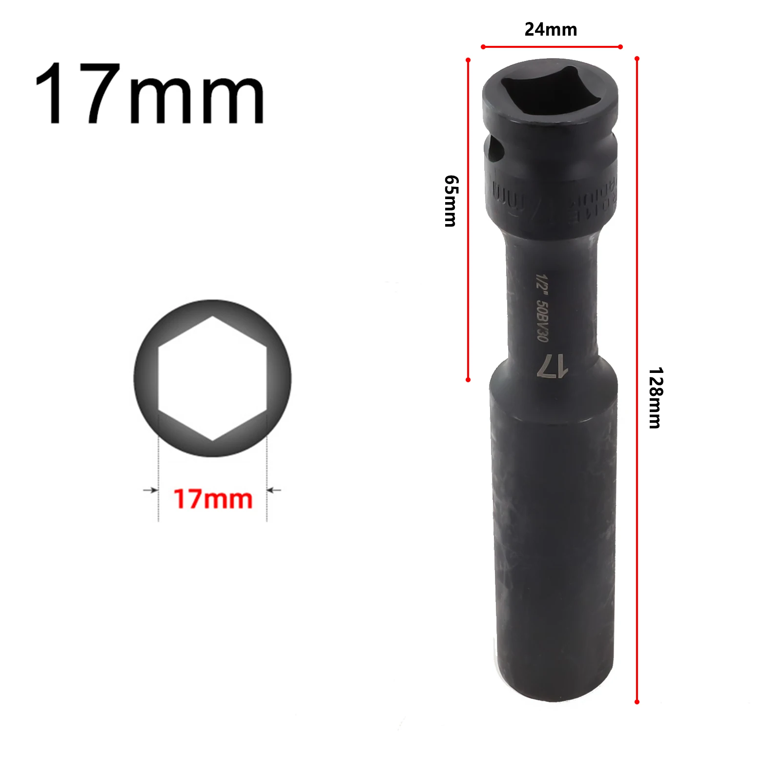 1pc Deep Impact Socket 1/2\