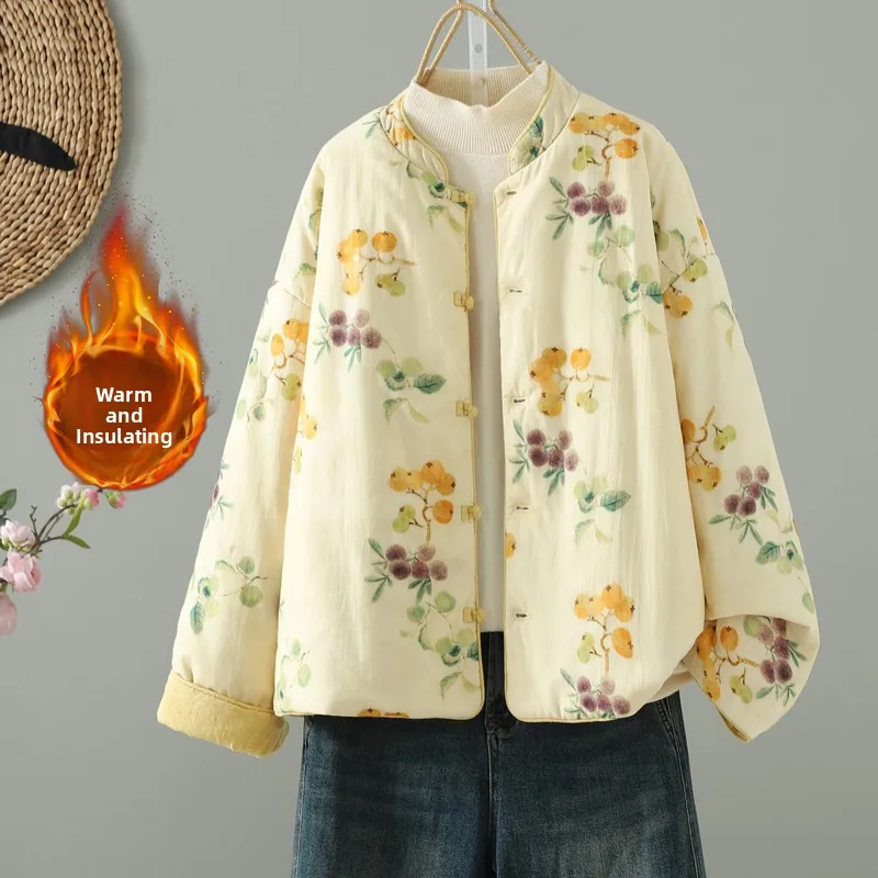 

Художественное тонкое хлопковое женское зимнее теплое пальто, двустороннее хлопковое пальто маленького размера, повседневное хлопковое пальто для поездок на работу