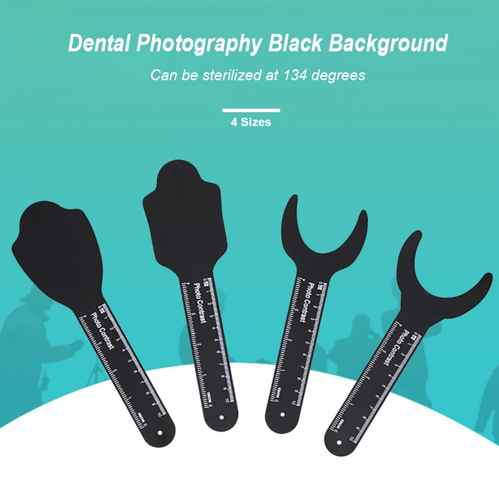 

Dental Photography Black Background Orthodontic Photo Image Contrast Board Oral Cheek Plate Scale Mark Autoclavable Dentist Tool