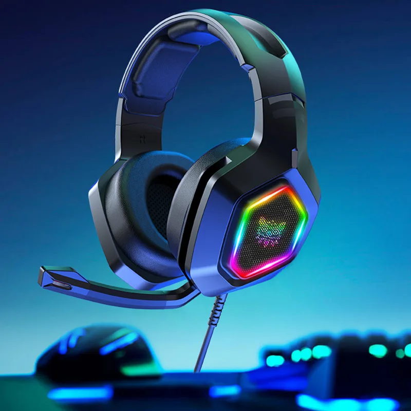 K10 Professional Gaming Headset Surround Sound Earphone With Microphone RGB 3.5MM Wired Headphones for CS GO PC XBOX PS4