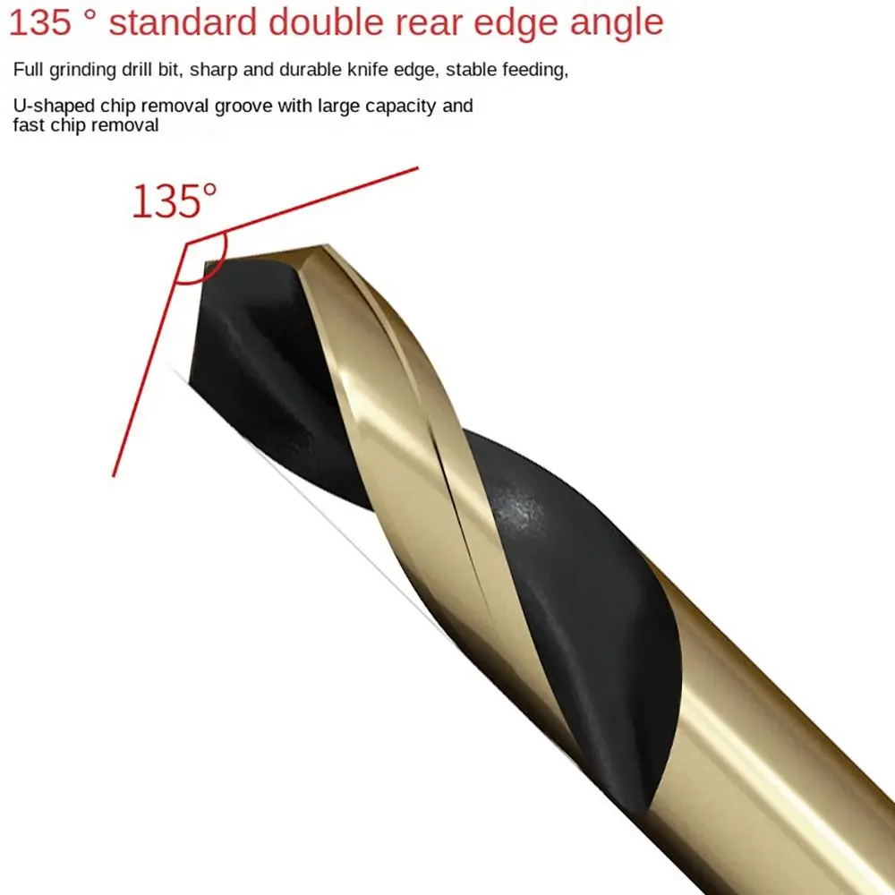3,0-5,2 mm HSS metalen gatensnijder gereedschap boren punch gereedschap boorgereedschap dubbele kop spiraalboor