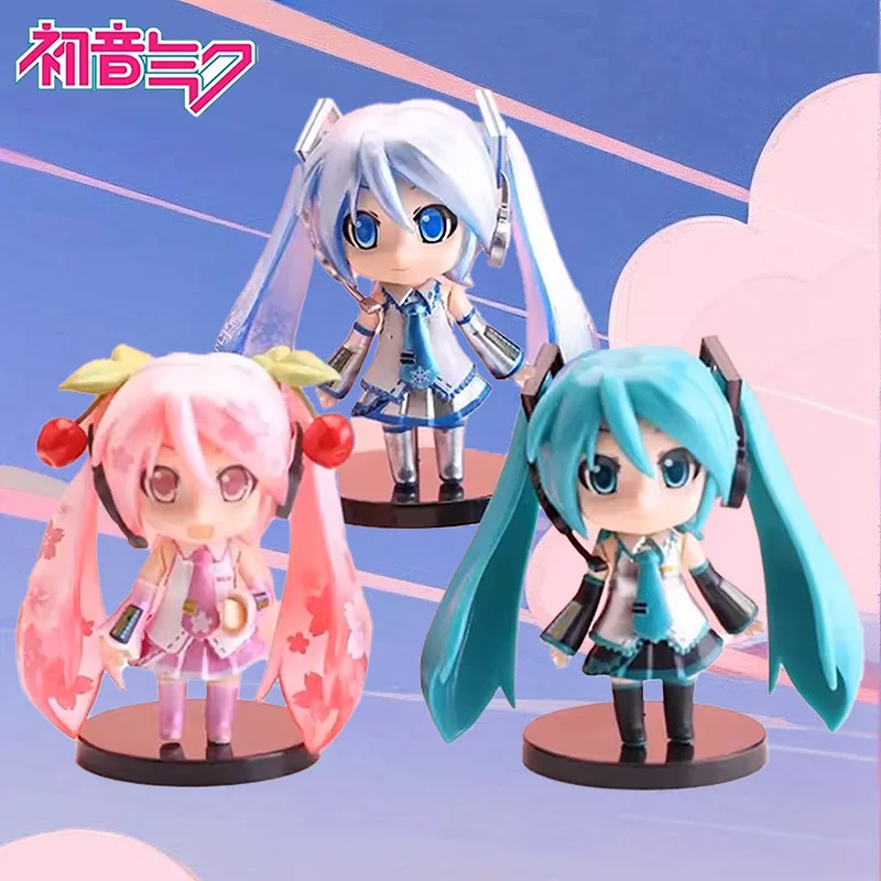 

2026 Anime Miku Pink Sakura Hatsune Miku Doll Toy PVC Action Figure Model Cosplay Props Girl Collection Figurine Gifts New