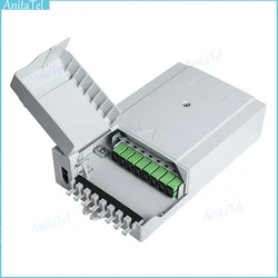 Scatola di distribuzione in fibra ottica scatola di distribuzione ottica per interni ed esterni montata a parete a 8 core scatola di giunzione terminale in fibra ottica