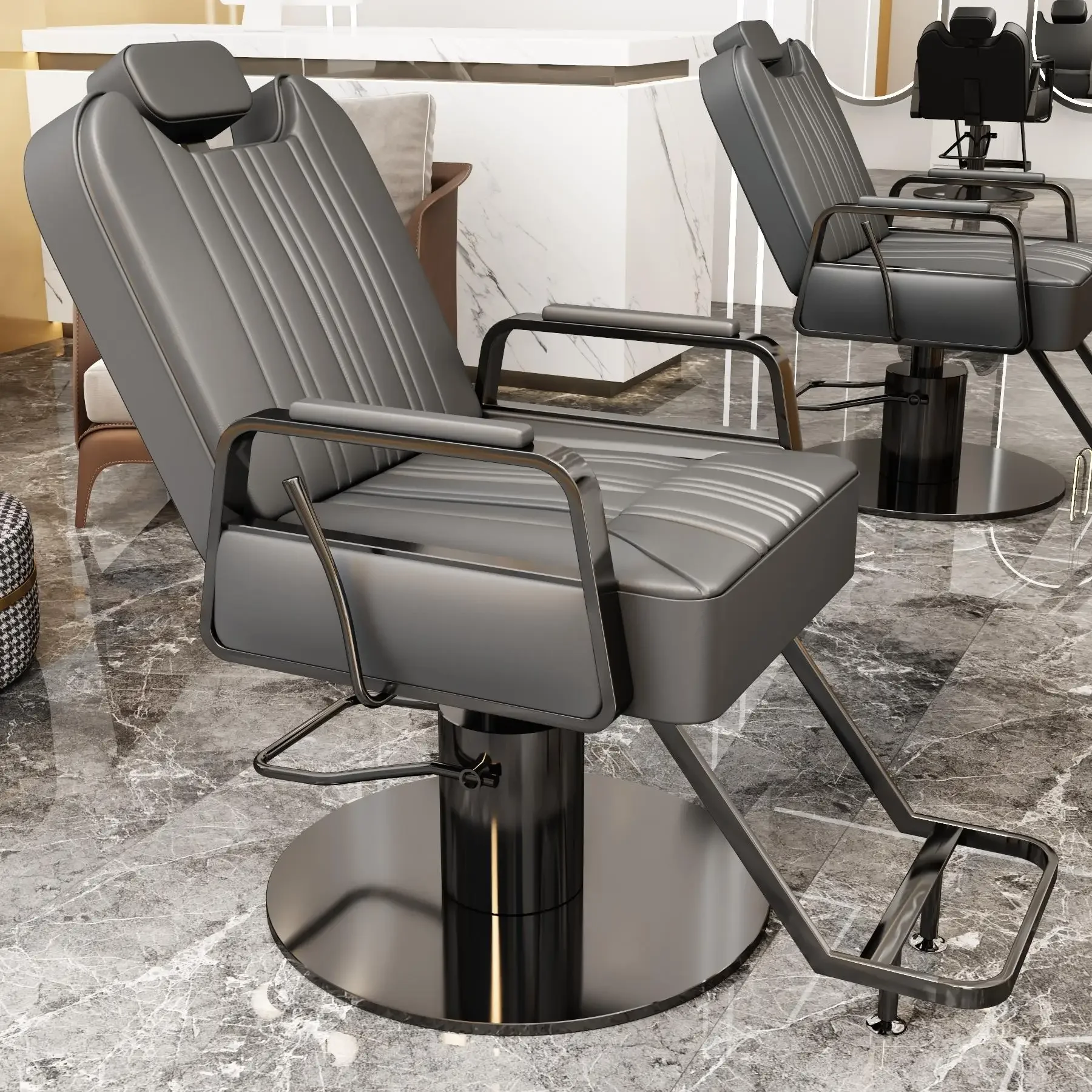 Salon de coiffure chaises de barbier ergonomiques Design de luxe chaise de Salon de beauté accessoires de barbier Sillones Barberia meubles de salon de coiffure