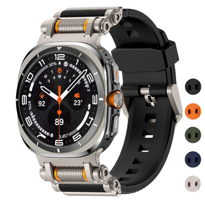 Sport Silicone Strap For Samsung Galaxy Watch Ultra 2 Band Rubber Bracelet For Galaxy Watch Ultra 2024 2025 No Gaps Watchband