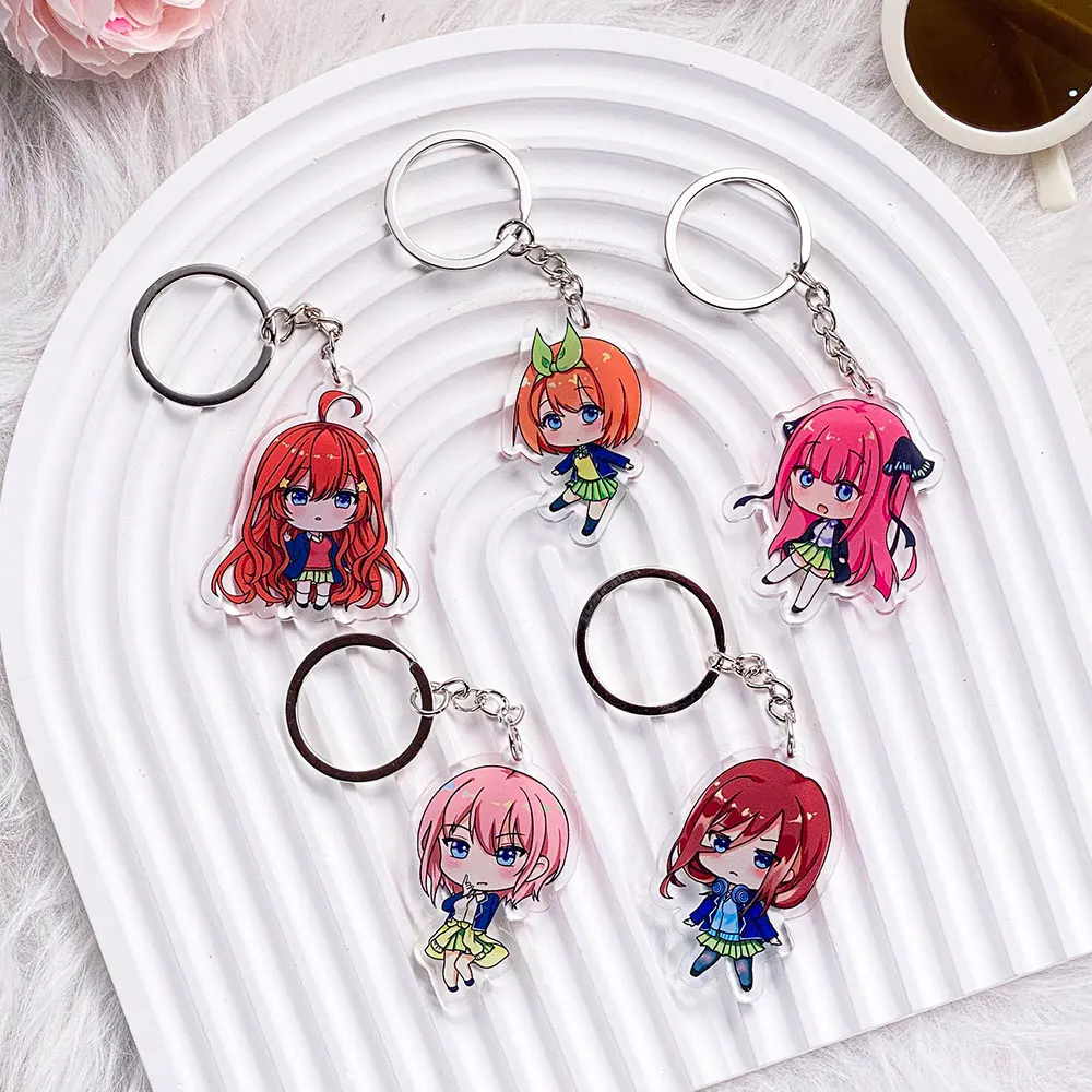 1/5PCS Chaveiro de Acrílico Anime The Quintessential Quintuplets, Acessórios para Mochila, Pingente, Porta-Chaves, Presentes para Amigos