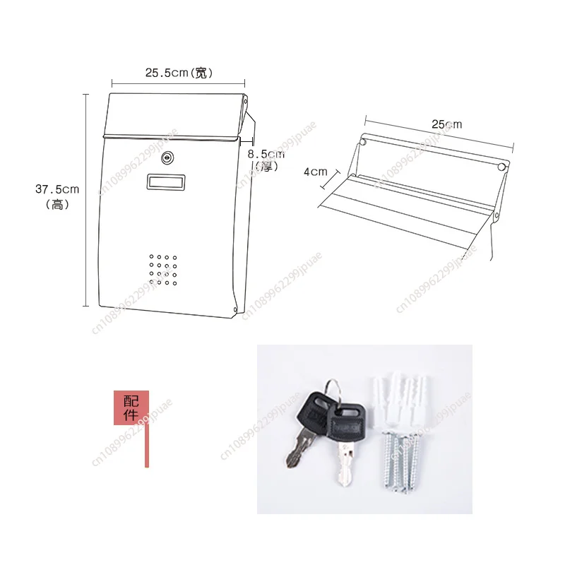 Multicolor Stainless Steel Mailbox Outdoor Warehouse Apartment Home Garden Letterbox Wall Mounted Vertical Locking Mail Post Box