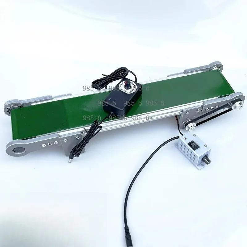 Speed Adjustable Electric Desktop Conveyor Belt  100×350MM DIY Elevator Model Physics Friction Experiment Equipment