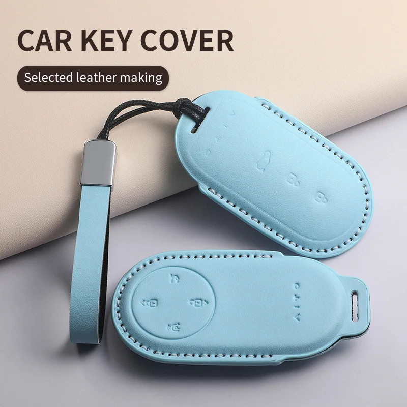 

Pu Car Smart Remote Key Case Cover Shell Fob For HUAWEI Aito M7 M8 M9 Auto Keychain Cover Shell Holder Decorative Accessories