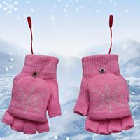 Heated Gloves For Women Fingerless USB Electric Heating Gloves Hand Warmers Cold Weather For Men Women Snowboarding Hunting