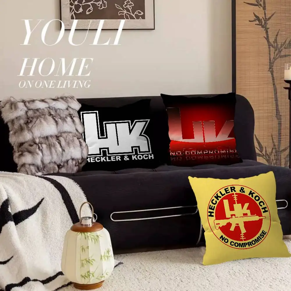 

Декоративные наволочки H-Hecklers Kochs с мультяшным принтом для дивана, двусторонняя печать, короткий плюш, милые чехлы для подушек