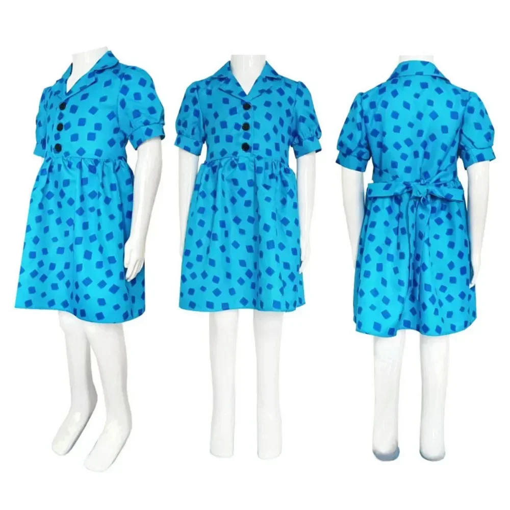 

Roald Dahl’s Matilda The Musical Cosplay Costume Girls Cute Blue Dress Full Set Matilda Role Play Uniform Suit Halloween Party