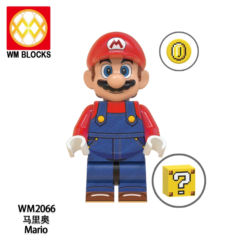 Figura de Super Mario Bros, modelo de dibujos animados, Mini figuras de Anime, juguetes para montar, adornos de escritorio de moda para niños, estatua coleccionable